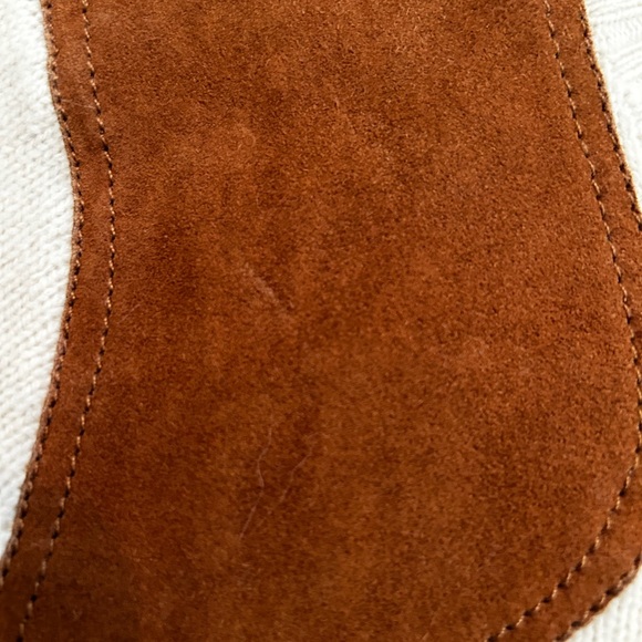 Ralph Lauren Vintage Wool Angora Elbow Patch Cream Long Sleeve Sweater - Picture 5 of 5